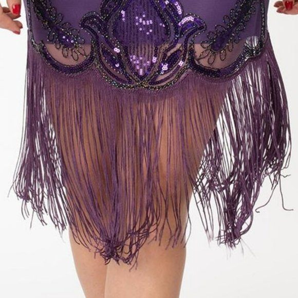 💃 Unique Vintage Sequin Margaux Fringe Dress NWT 🎉HOST PICK✨ - Picture 12 of 16